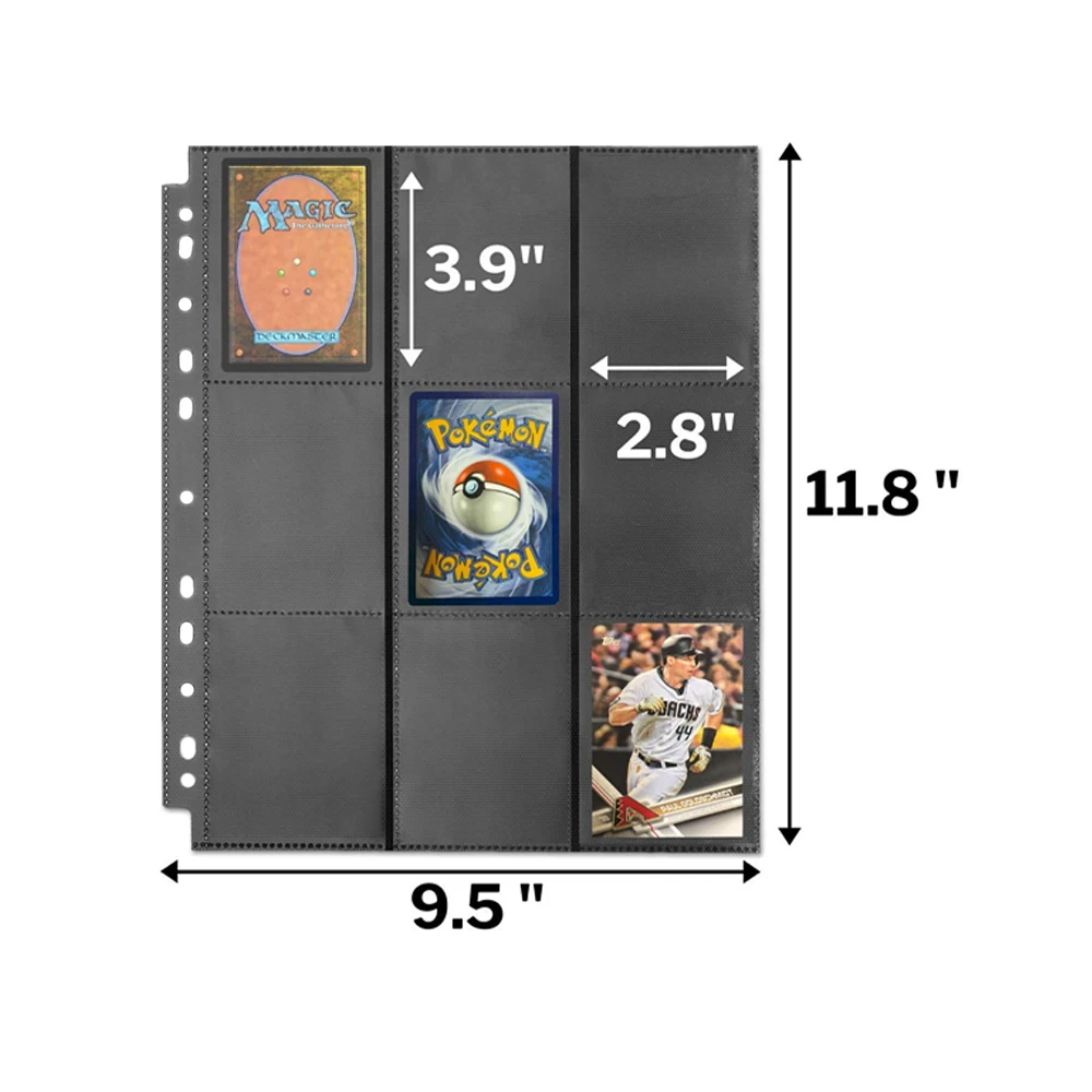 A4 10 листов/упаковка 11 отверстий черная коллекционная карточка фотокарточка