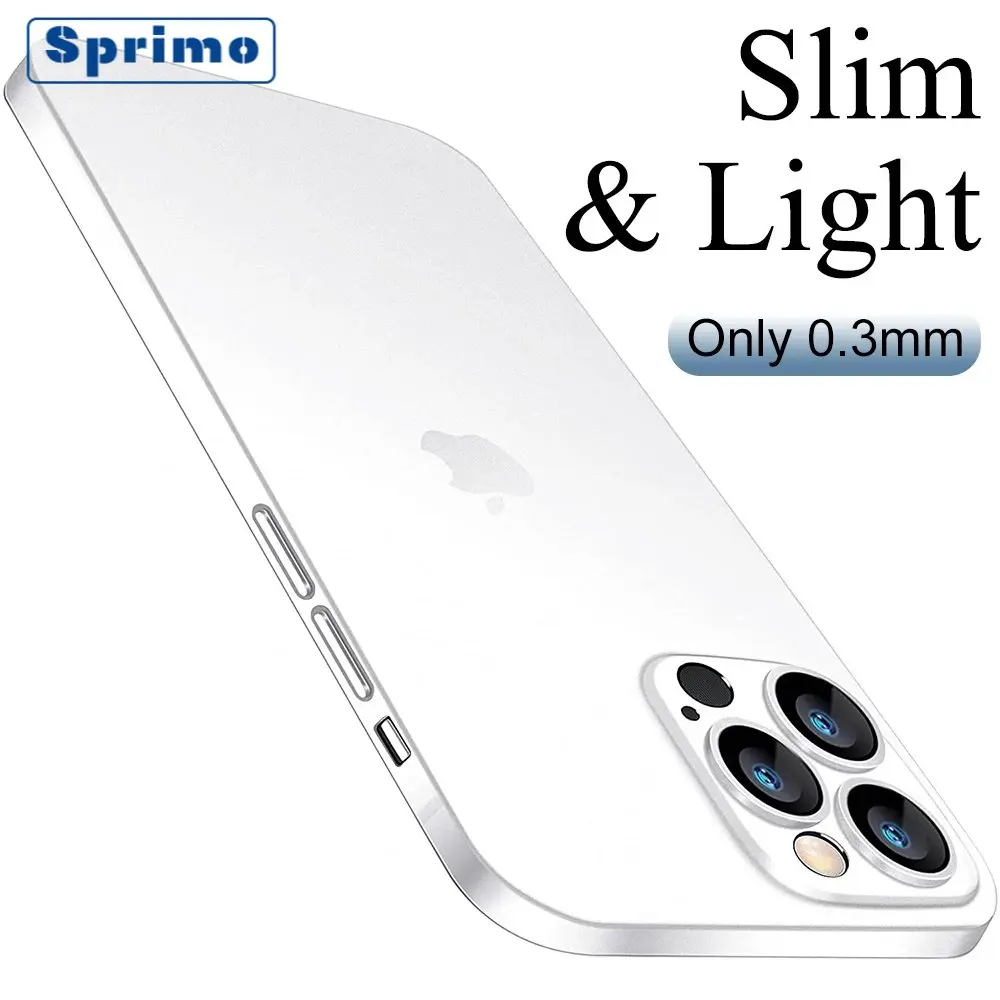 

0.3mm Ultra Thin Back Cover Case For iPhone 13 12 Mini 11 Pro SE 2022 2020 Transparent Matte Hard Cover Soft Slim Shell Fundas
