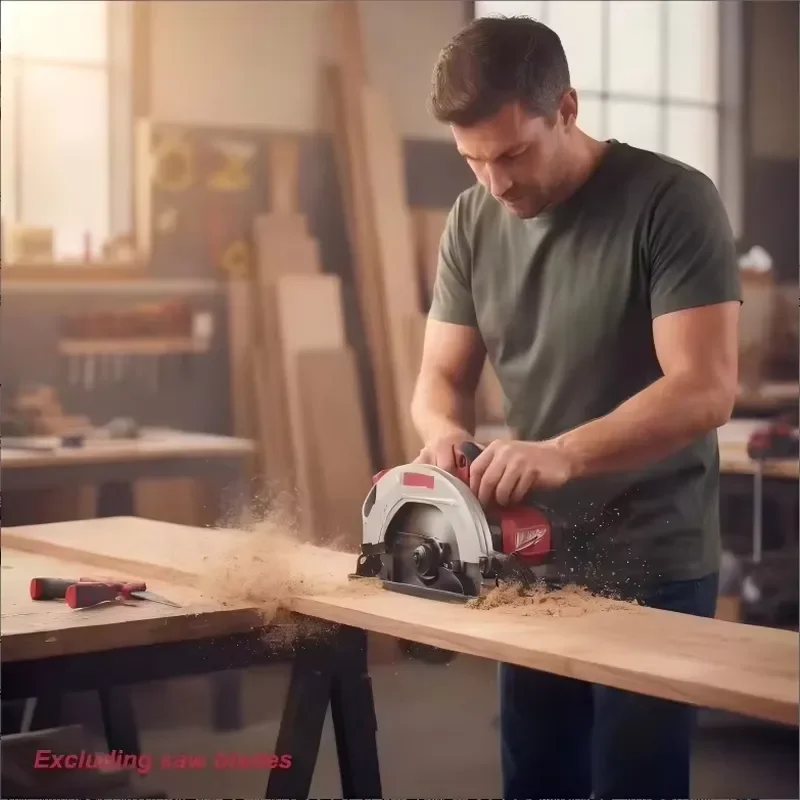 Бесщеточная циркулярная пила Milwaukee 18В 5А с литиевым аккумулятором, профессиональная, промышленная, с диском 165 мм, портативная, для резки дерева, для домашнего использования. (art.: 3920dcf2e294b) - 3920dcf2e294b