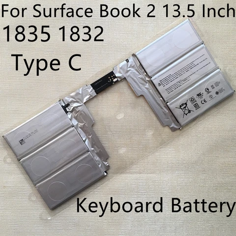 Аккумулятор для экрана клавиатуры, G3HTA044H, G3HTA048H, G3HTA049H, для Microsoft Surface Book 2, 13,5 дюйма, 1832, 1834, 1835, G3HTA045H, G3HTA050H