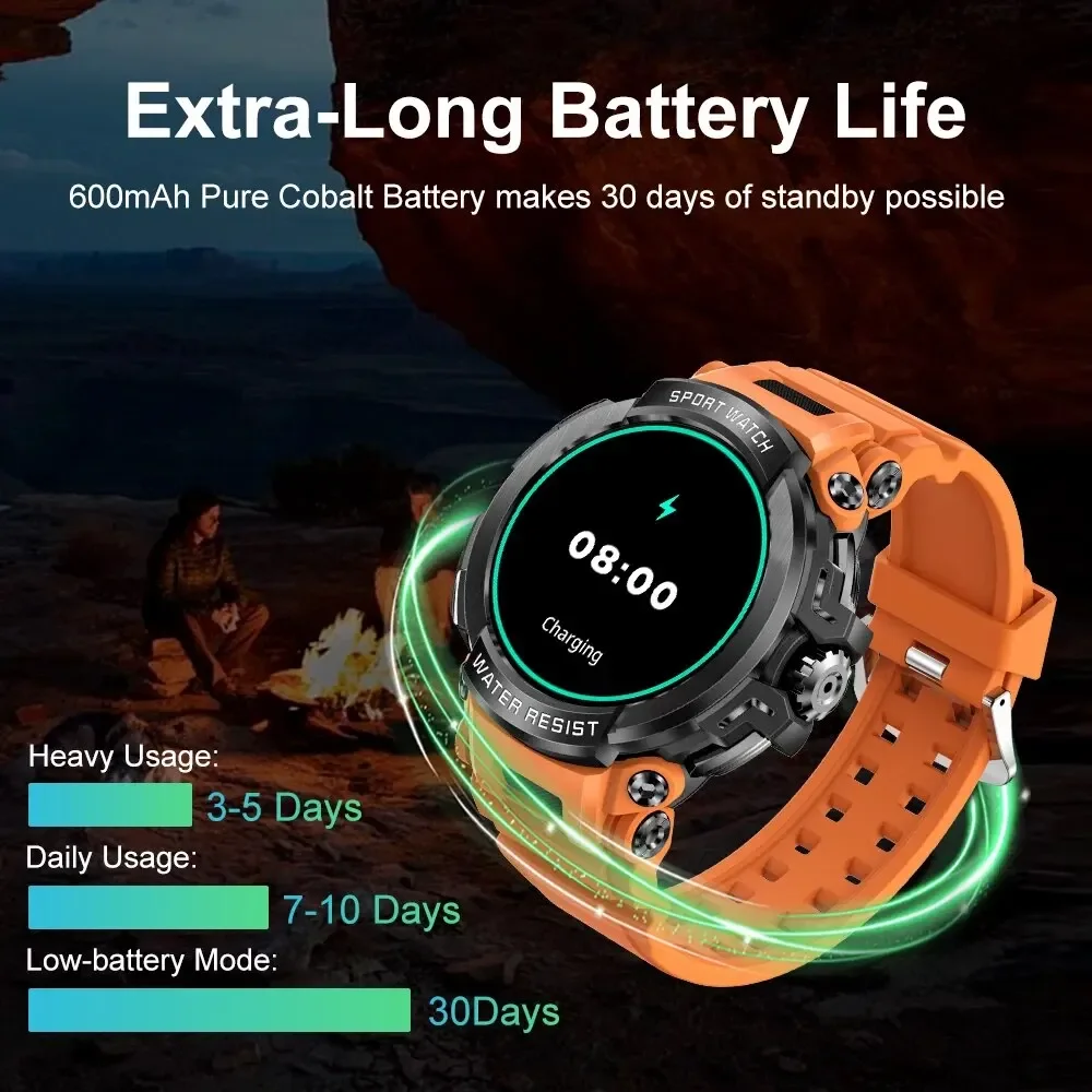 Смарт-часы Xiaomi T90 мужские 1 5 дюйма Bluetooth GPS 120 + 600 мАч