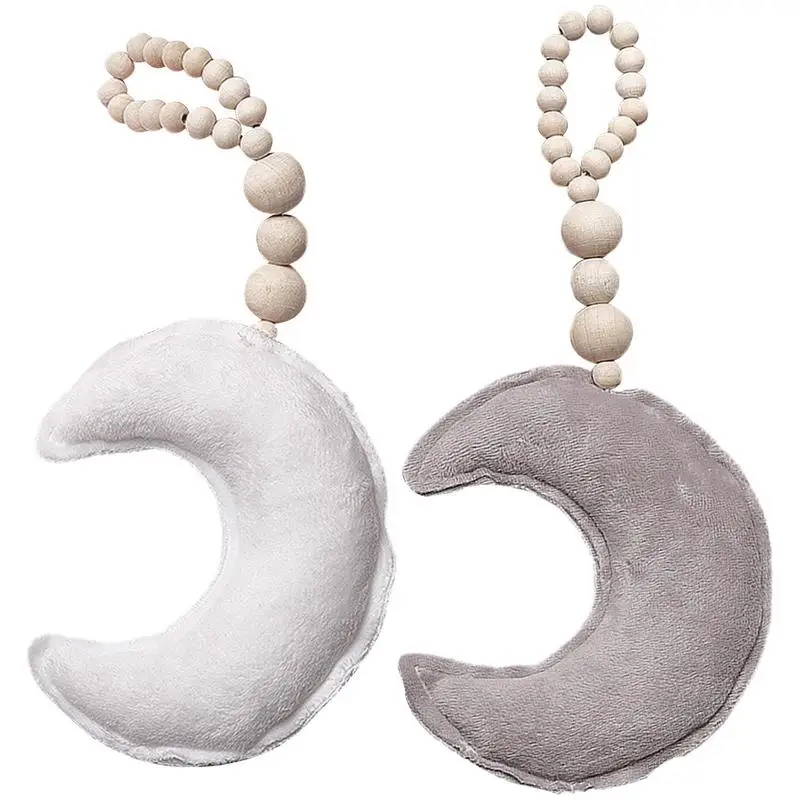 

Baby Decoration Pillow Nordic Moon Wooden Beads Strings For Toys Kids Bed Room Crib Tent Decor Ornaments Photography Props