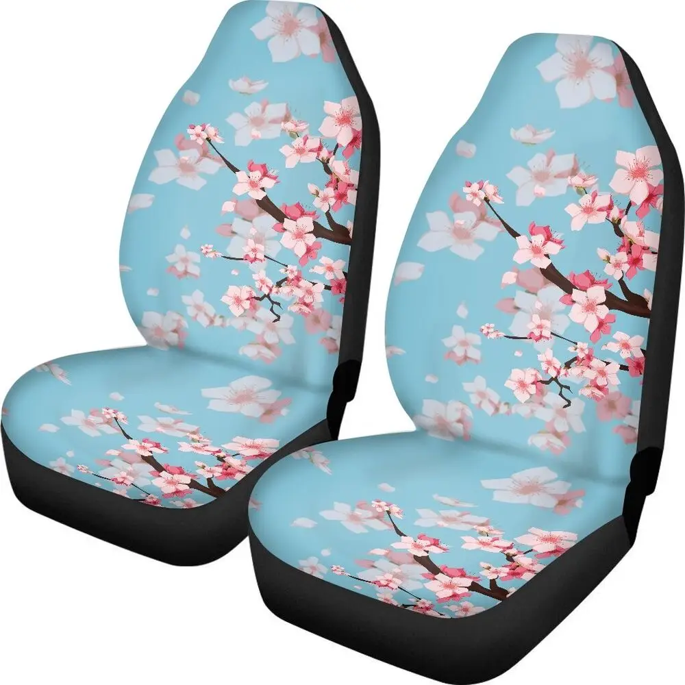 

Car Seat Covers Full Set Black Front Seats Only Auto Vehicle Seat Plum Blossoms