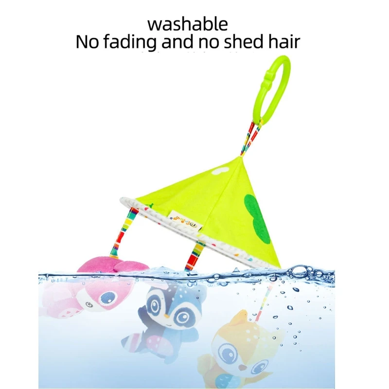 

Baby Stroller Rattle Toy Pushchair Wind Chime Pram Pendant Crib Hanging Bed Bell Cartoon Animal Plush Doll Infants Cot Sensory