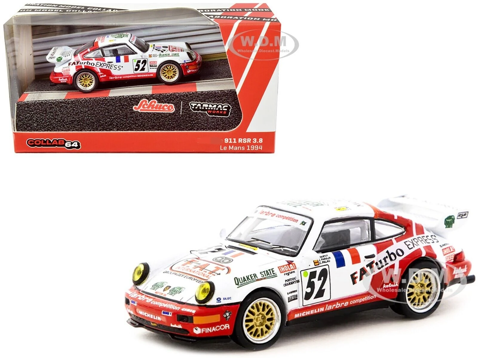 

911 RSR 3.8 24H OF LE MANS 1994 1/64 SCHUCO & TARMAC WORKS DieCast Model Car Collection Limited Edition Hobby Toys