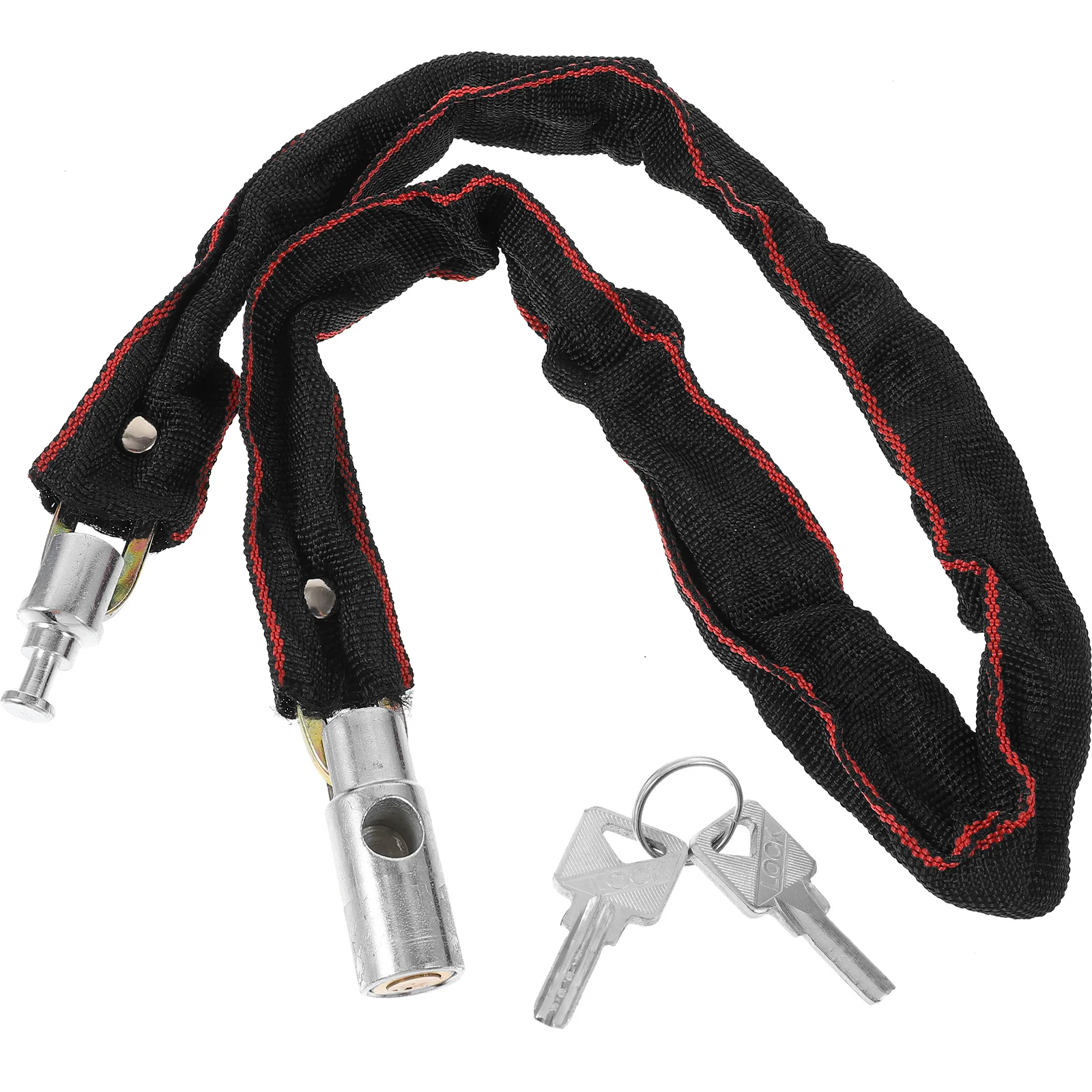 

80CM Cable Lock Heavy Duty Braided Stainless Steel Cable Lock for Outdoor Cycling Security (Black)