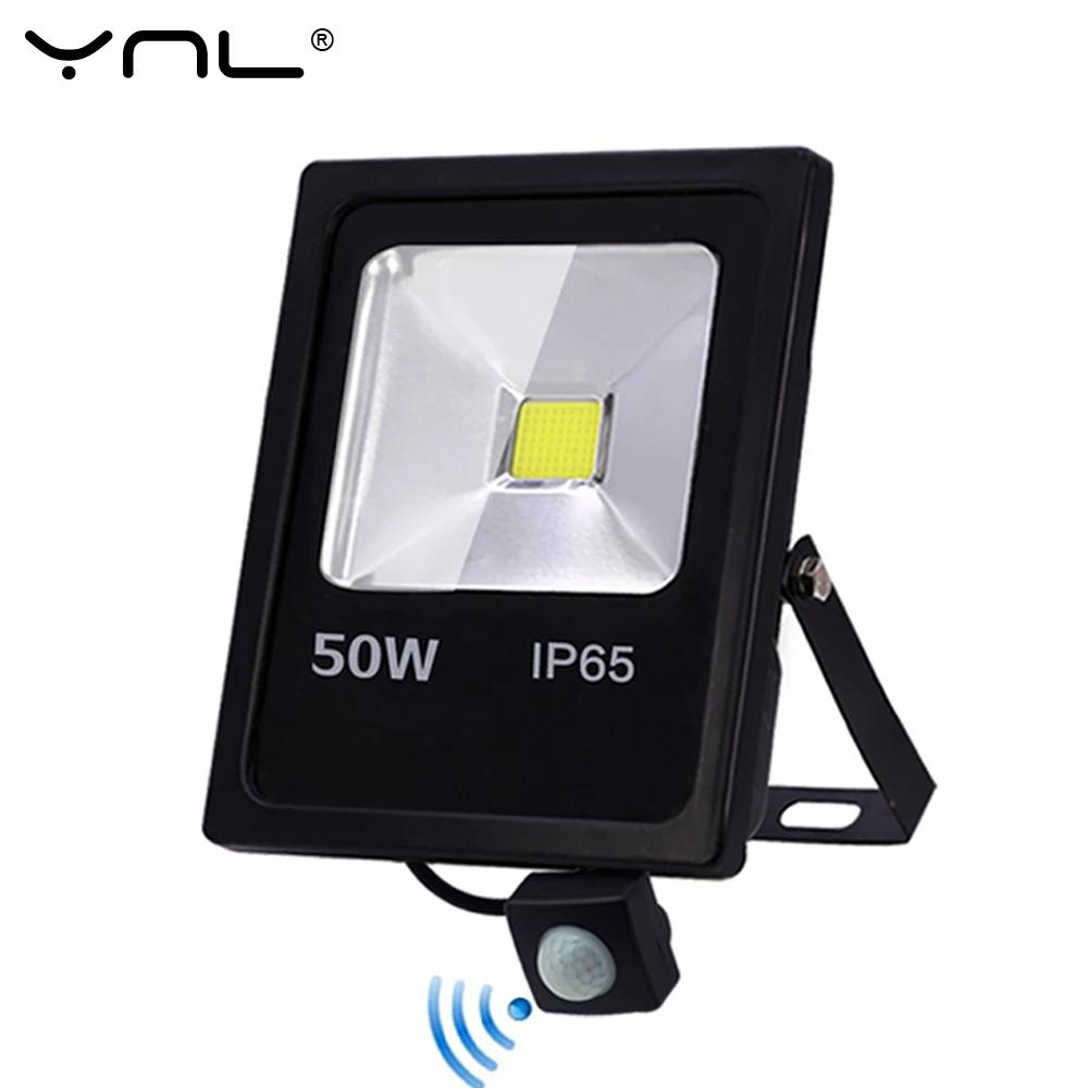 Motion Sensor LED Flood Light 50W 30W 10W AC 220V Waterproof IP65 Reflector Floodlight Lamp foco Led Exterior Spot Outdoor Light