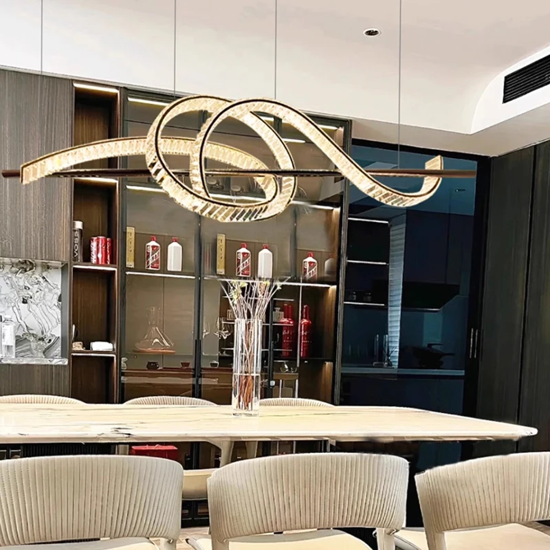 Подвесные светильники для украшения дома роскошная хрустальная люстра гостиной