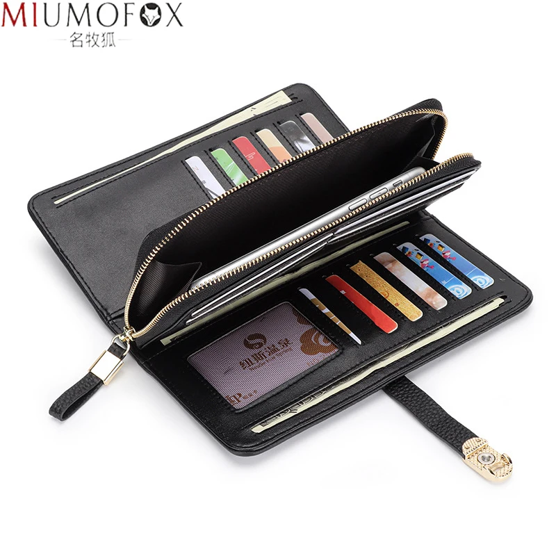 

Large Capacity Women Genuine Leather Wallet Leather Purse Fashion Long Wallet Clutch Bag Women's Handbags Multi-card Slot Purse