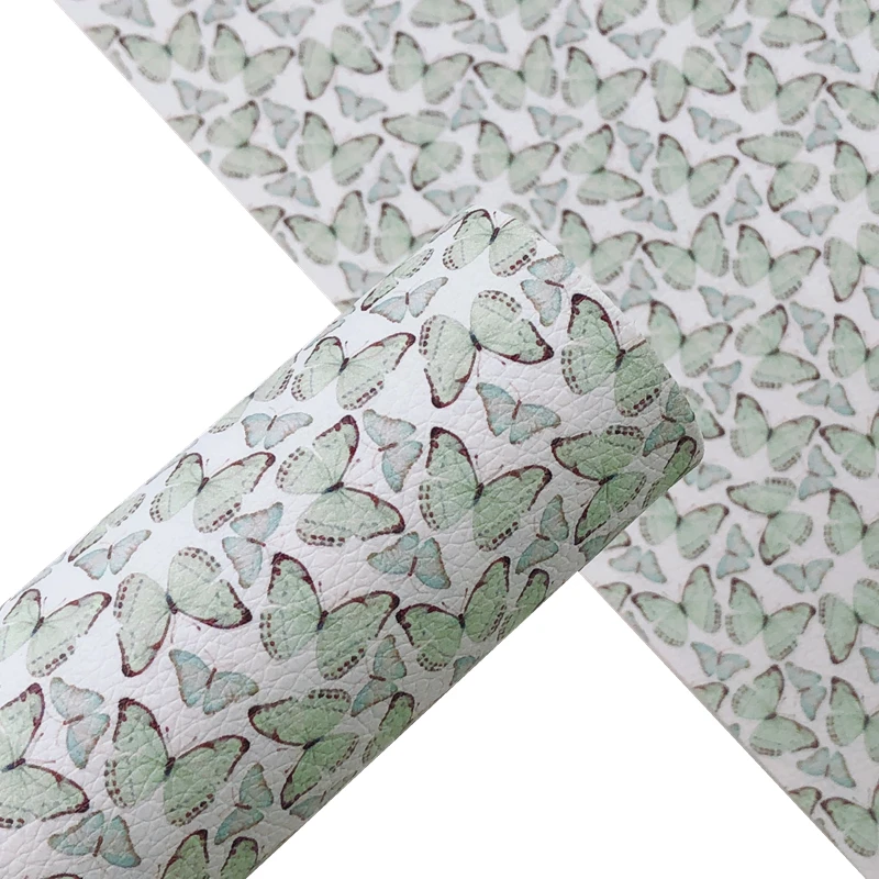 Новинка Радуга 30x2 2 см/A4 акварельные бабочки мятного цвета искусственная кожа для