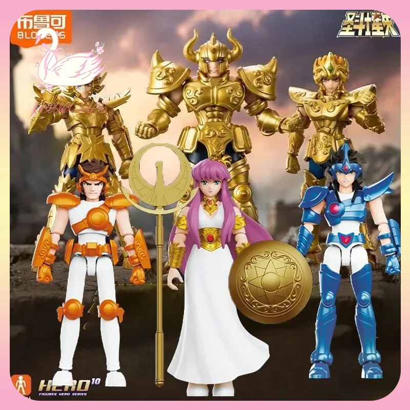 Фото Оригинальные фигурки Blokees Saint Seiya Galaxy Version 03 - Золотой Зодиак, Серия 1, Коллекционные игрушки-сюрпризы для сборки, подарки №1