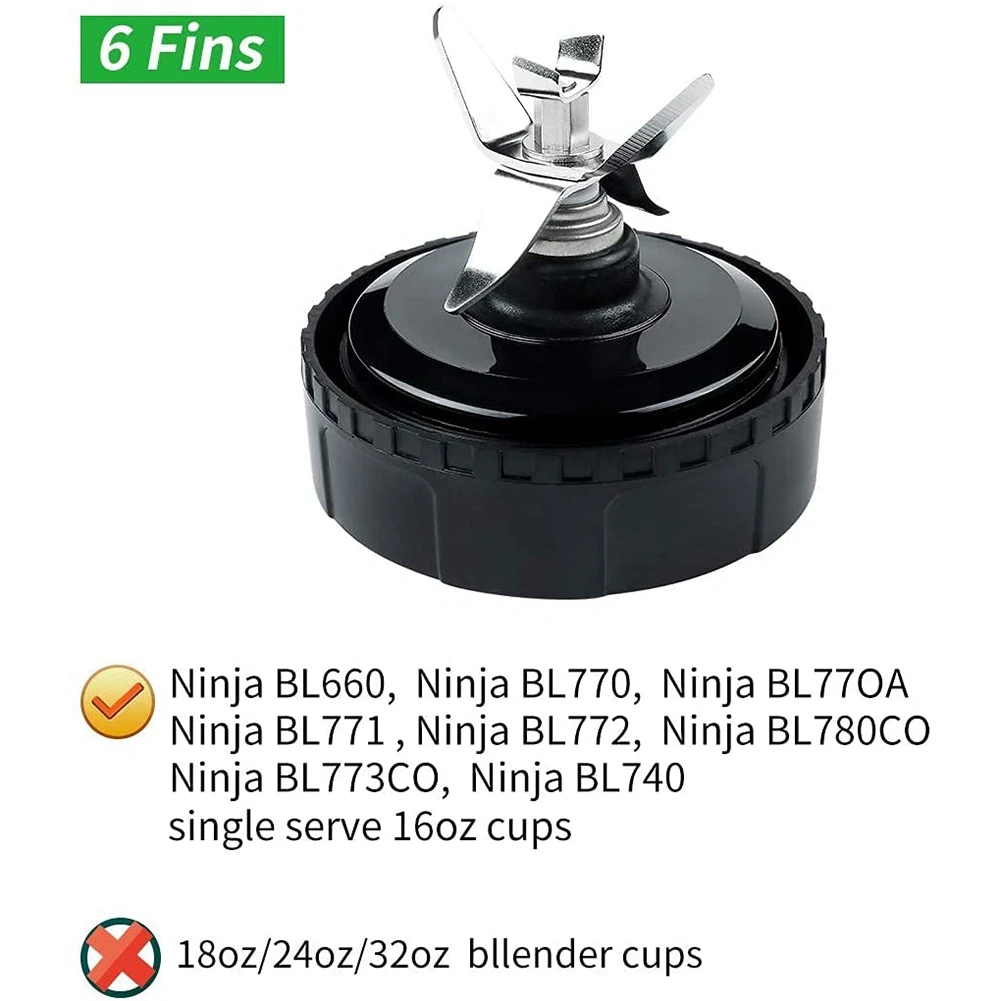 Запасные части для лезвий экстрактора с 6 ребрами блендера Nutri Ninja BL770 BL780 BL660 набор