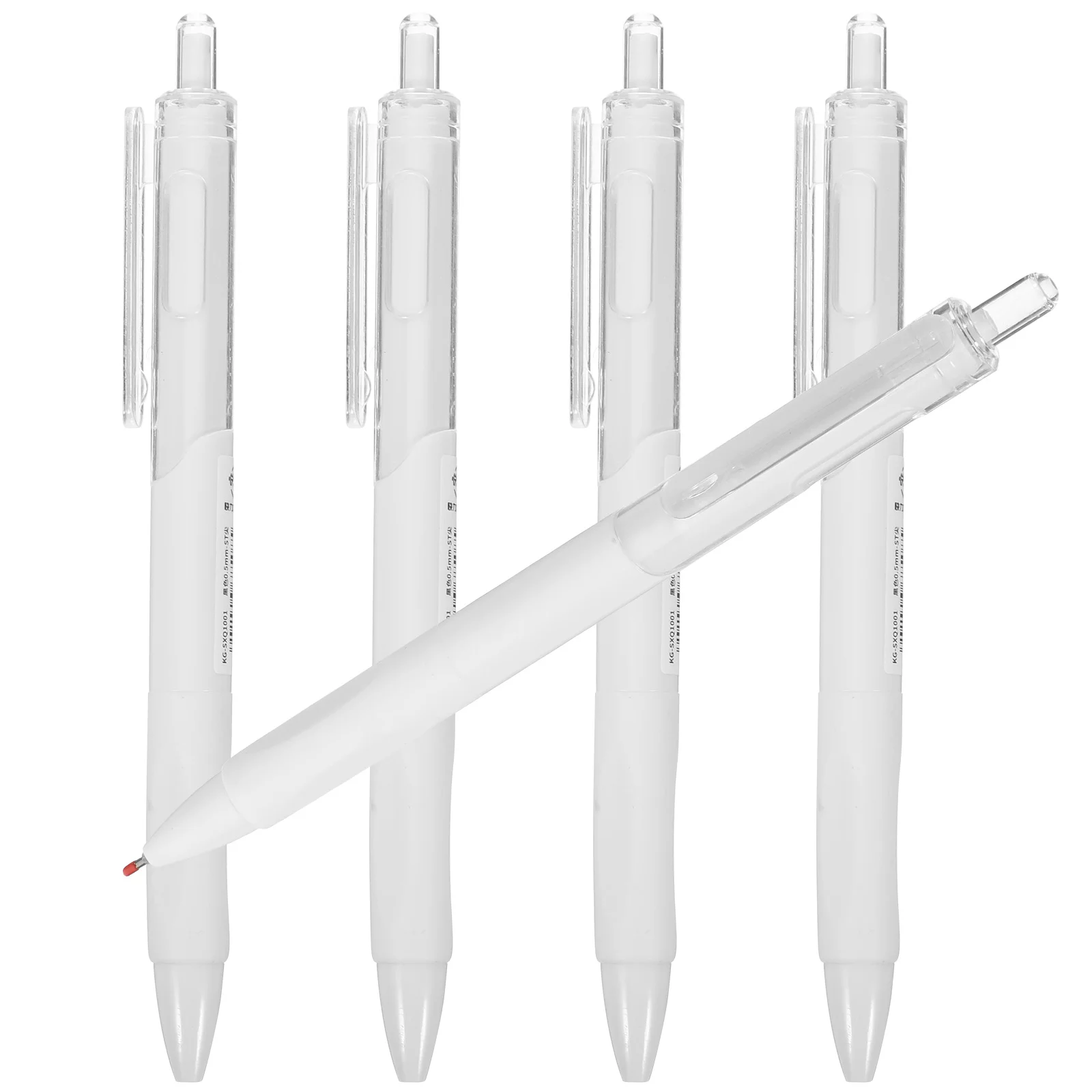 

5 Pcs Writing Pens School Tools Prize Gifts Portable Simple Gel Ink Sign White Students Office