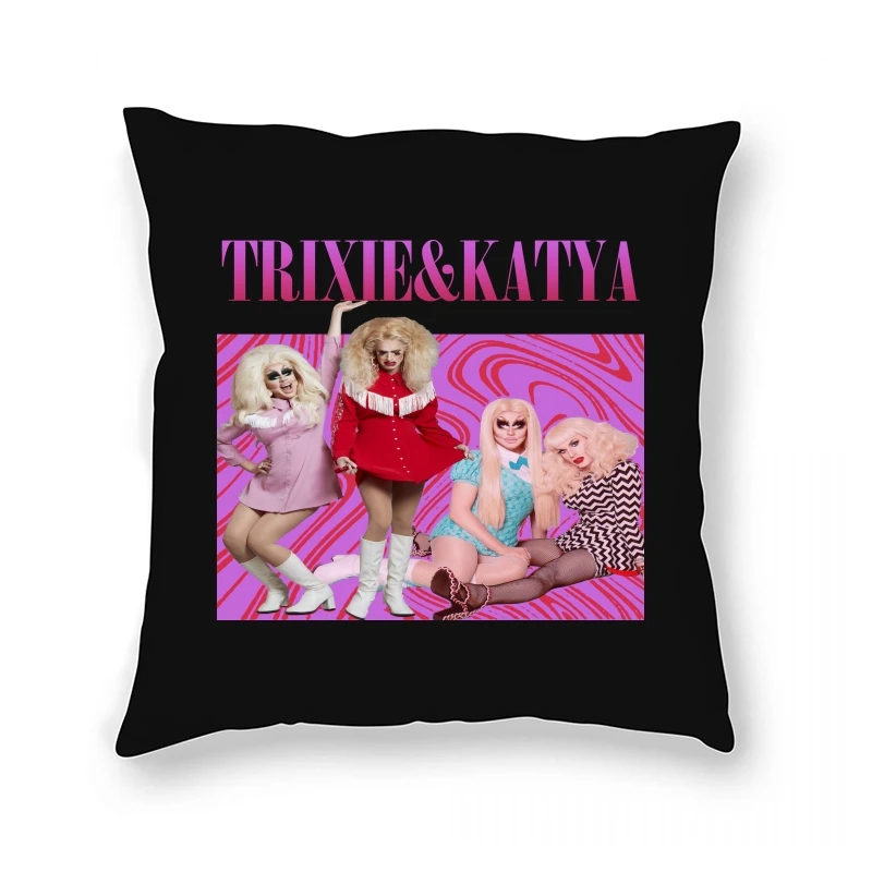 Trixie Katya Retro Graphics 90s 's 's Pillow Case Hip Hop Streetwear Anime