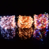 10m 100led fairy lights string battery operated copper wire light wedding party christmas tree garland outdoor home decorations