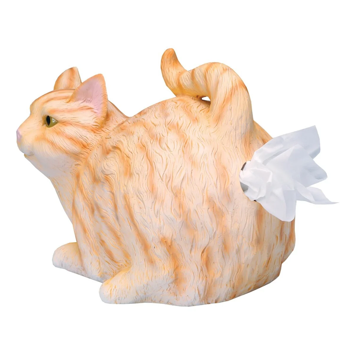Держатель для салфеток Cat Butt - Квадратная крышка коробки Orange Tabby Симпатичные