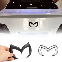 mazda m bat sign car stickers decoration car tail hood decals emblems mazda 6 3 3d metal m badge decal evil emblem black silver
