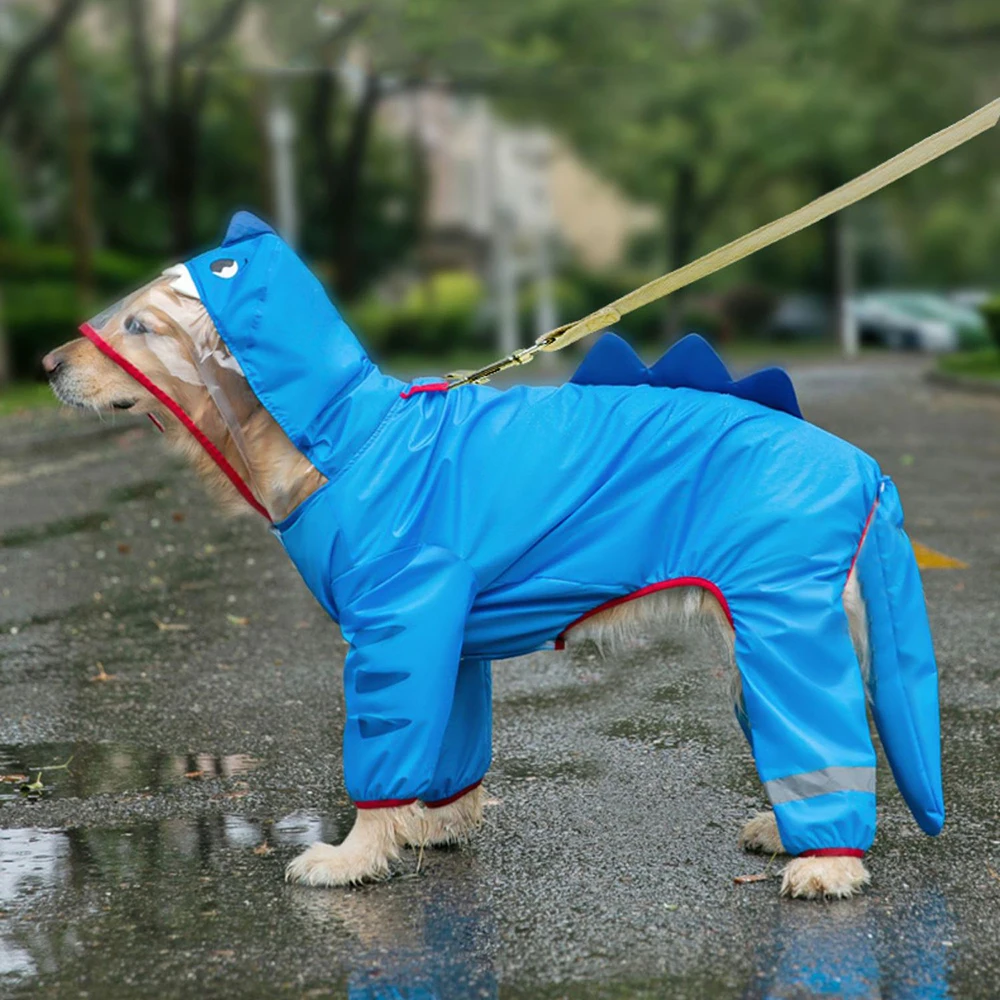 

Dog Big Golden Coat Clothing Large Medium Rain Pet Jumpsuit Waterproof Raincoat Dogs Pet For Retriever Clothes Outdoor Small