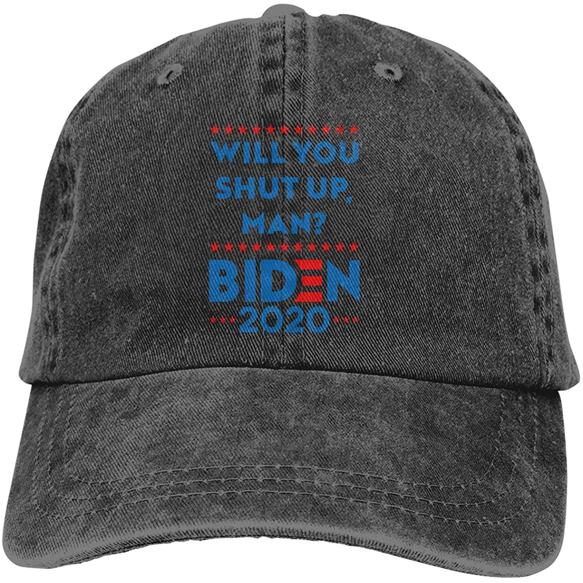 

Will You Shut Up Man Biden 2020 Hat Unisex Adjustable Baseball Cap Washable Cotton Snapback Cap Black