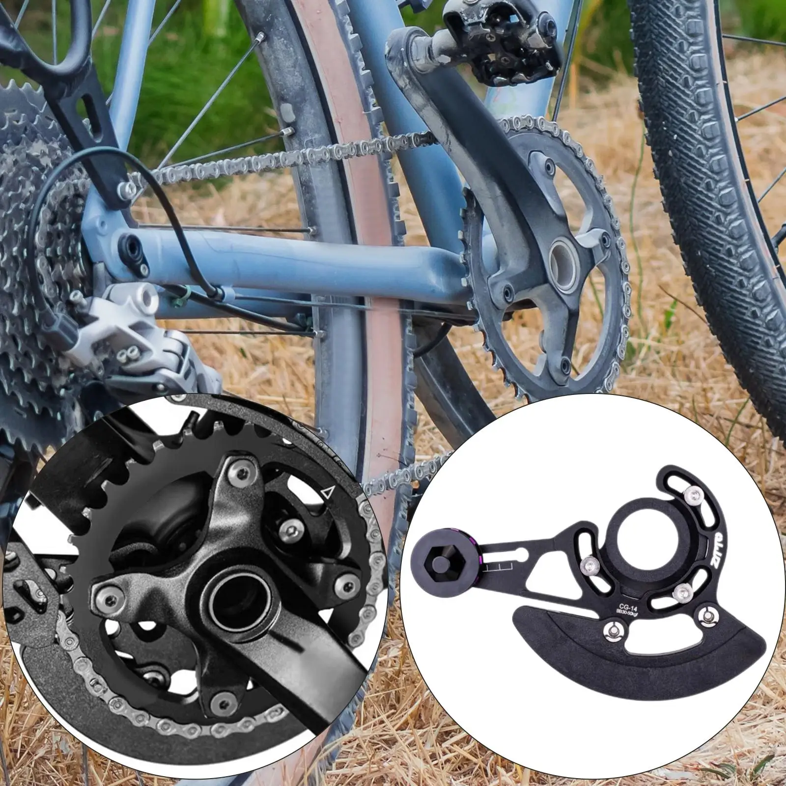 

Durable Road Bike Chain Protector Front Shifting Aluminum Alloy Single Disc