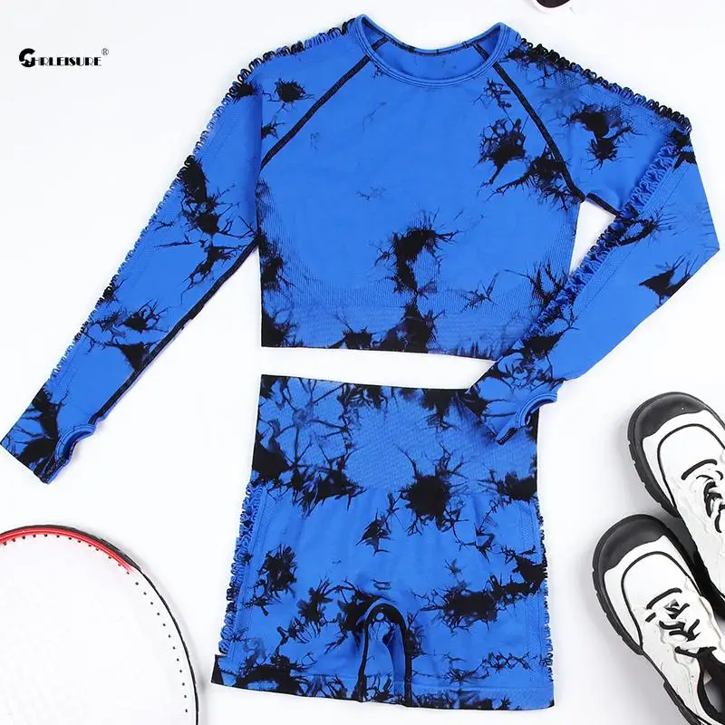 Женский бесшовный костюм для йоги CHRLEISURE комплект из 2 предметов фитнеса