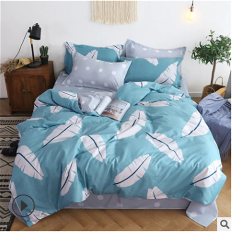 

Nordic Duvet Cover King Size Comforter Bedding Set Queen Size Bed Sheets Set Stripe Plaid Single Double King Size Bedding Set