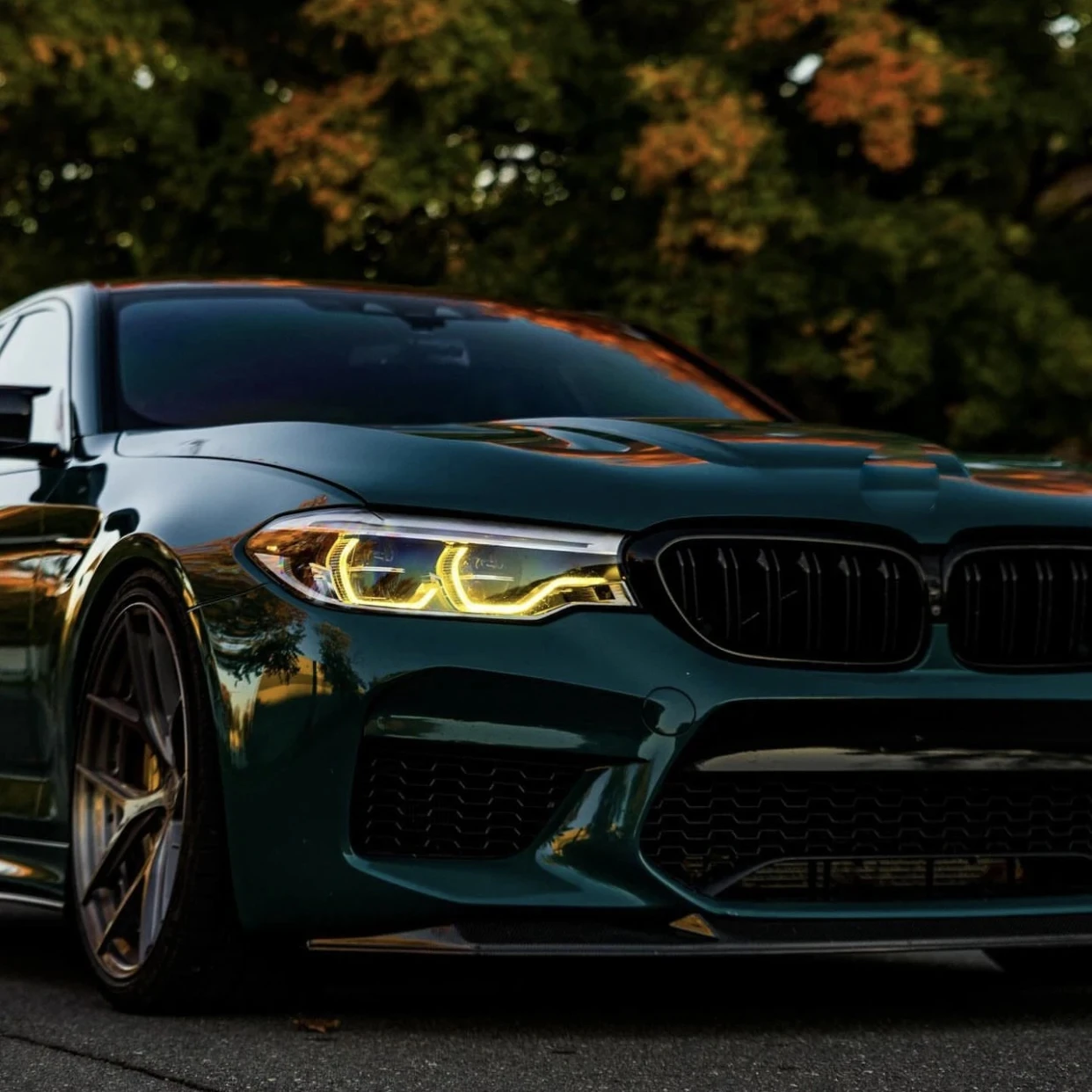 BAVISS Желтый лимонный дневной свет для BMW 5 серии 2019 G30 G31 F90 M5 Золотая модульная лампа