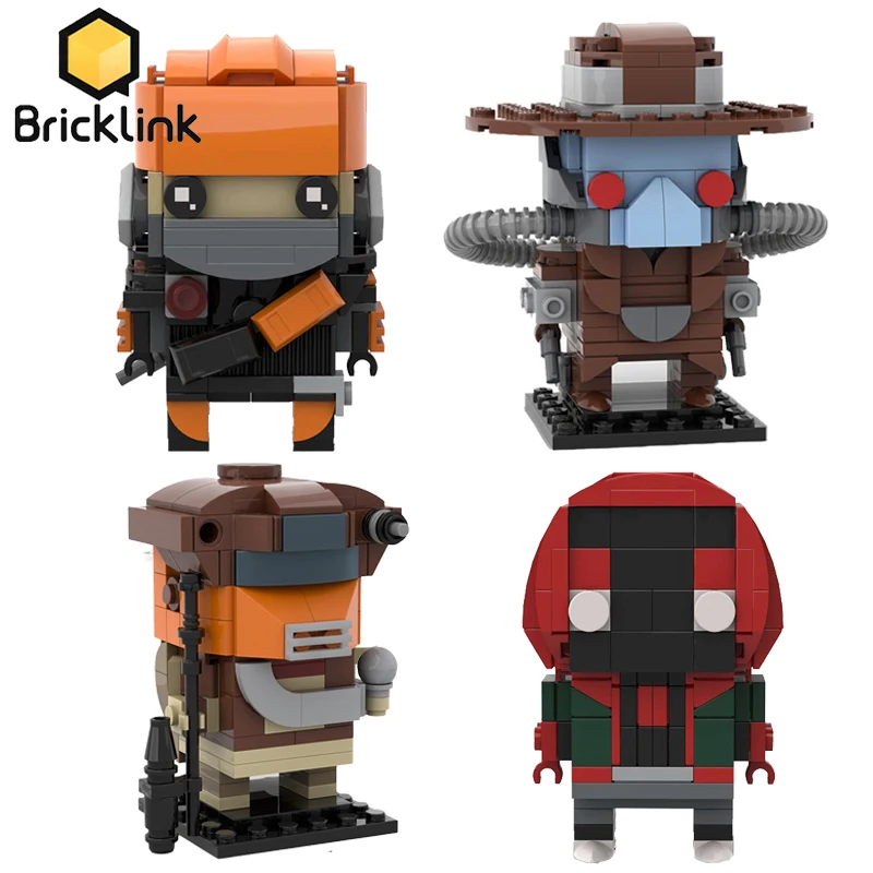 

Конструктор Bricklink Звездный фильм мандалорианс, фигурки охотников за головами, блоки Cad Banes Boushhs и Fennec Shand Brickheadz, игрушки в подарок