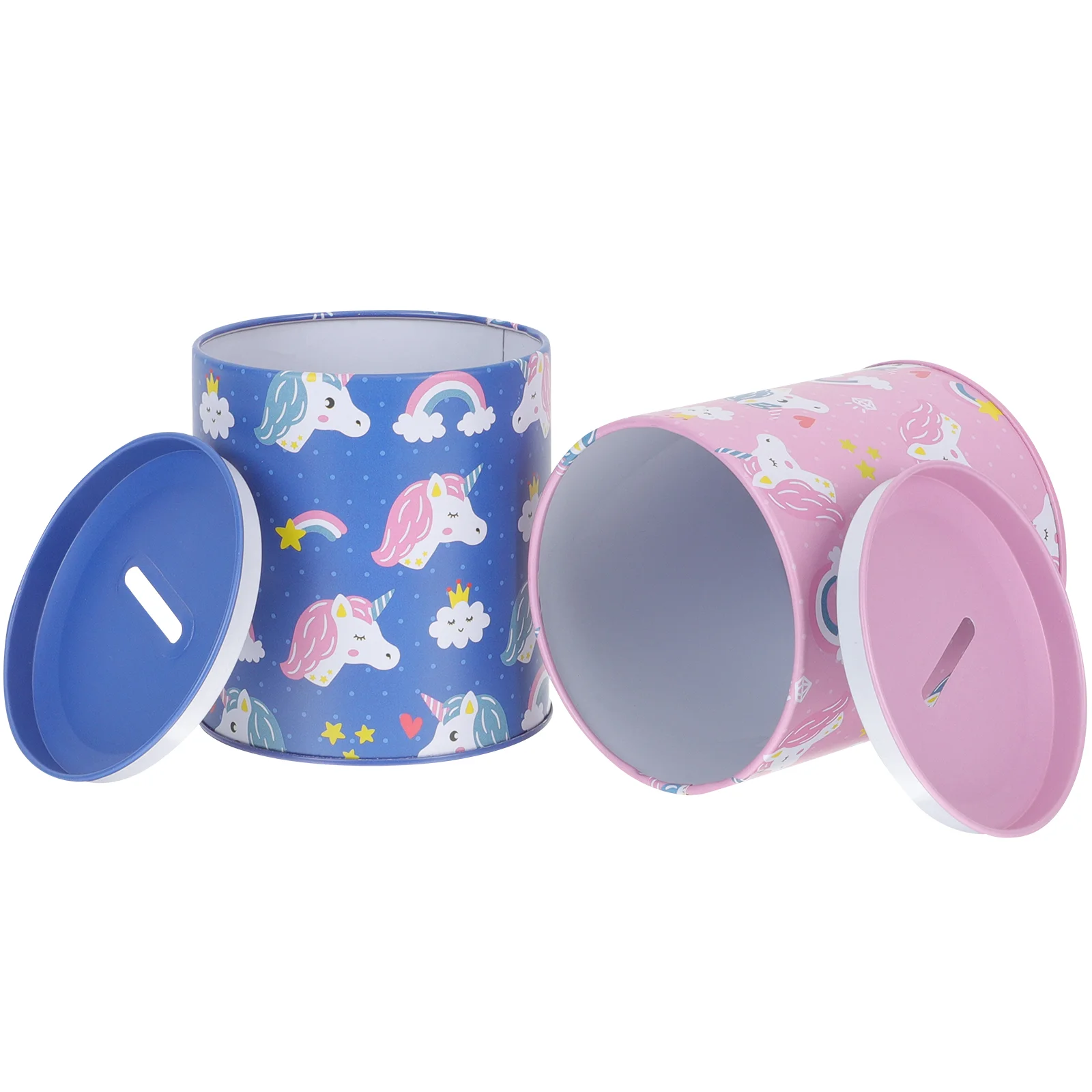 

4 Pcs Piggy Bank Metal Savings Box Deposit Tank Kids Saving Box Cartoon Money Saving Box Tinplate Money Storage Pot Baby