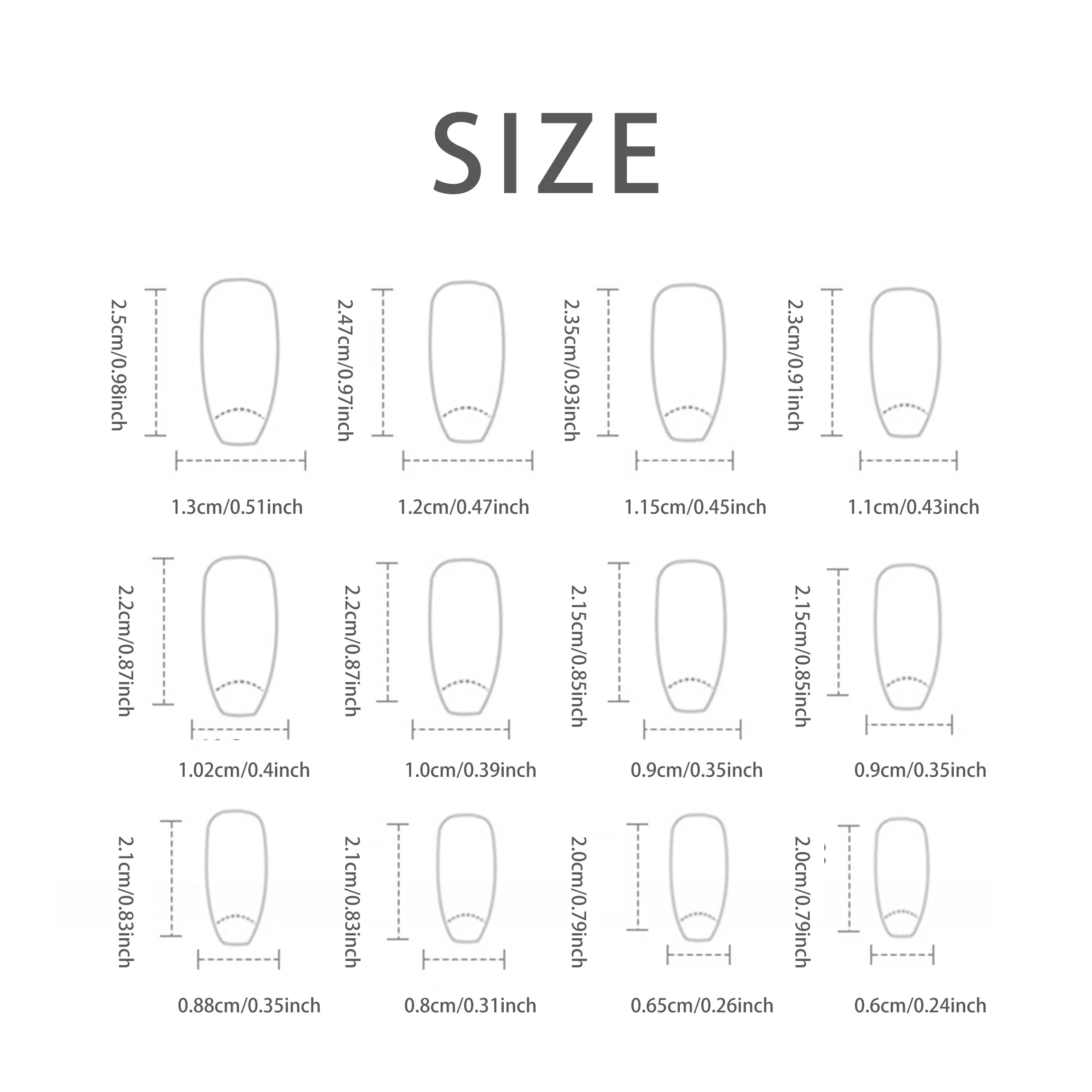 24 предмета длинных французских минималистичных градиентных ногтей кошачий глаз