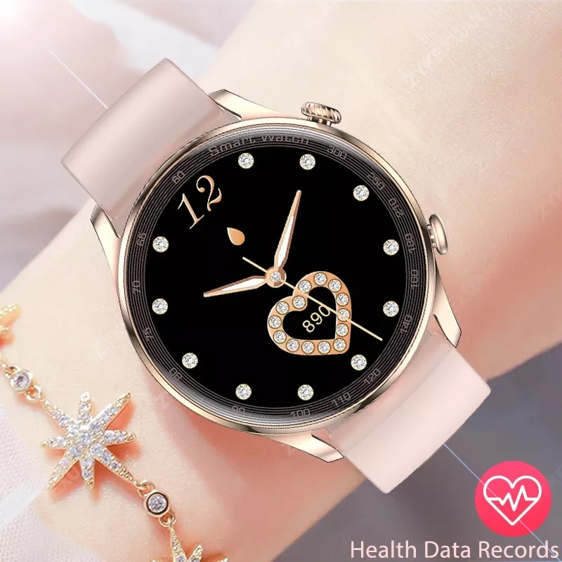 

Women Smart Watch Men Bluetooth Call 2022 New 390*390HD Custom Dial Waterproof Heart Rate Lady Smartwatch For Android iPhone+Box