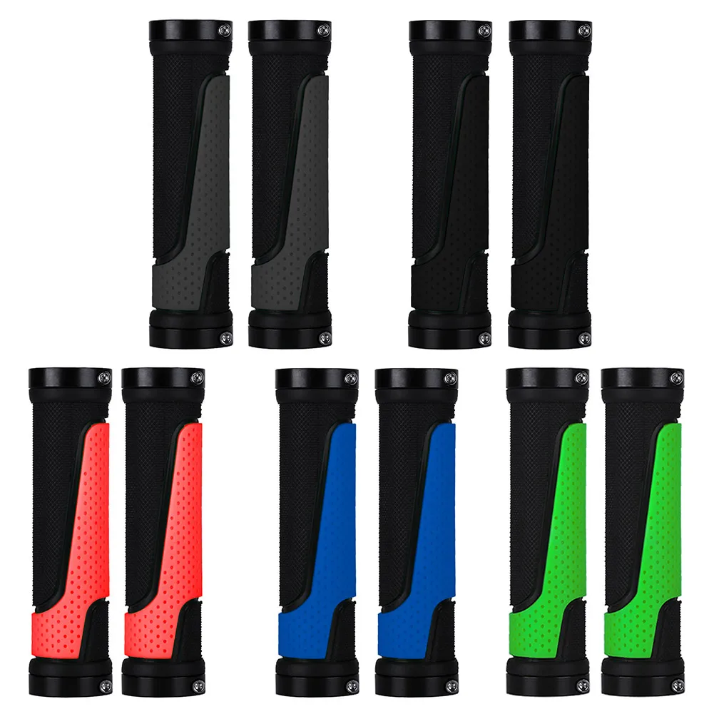

2 PCS Bicycle Lock-On Rubber Handlebar Grip Mountain MTB Folding Handlebar Grip ABS Non-slip 130MM For 22MM Bar Cycling Parts