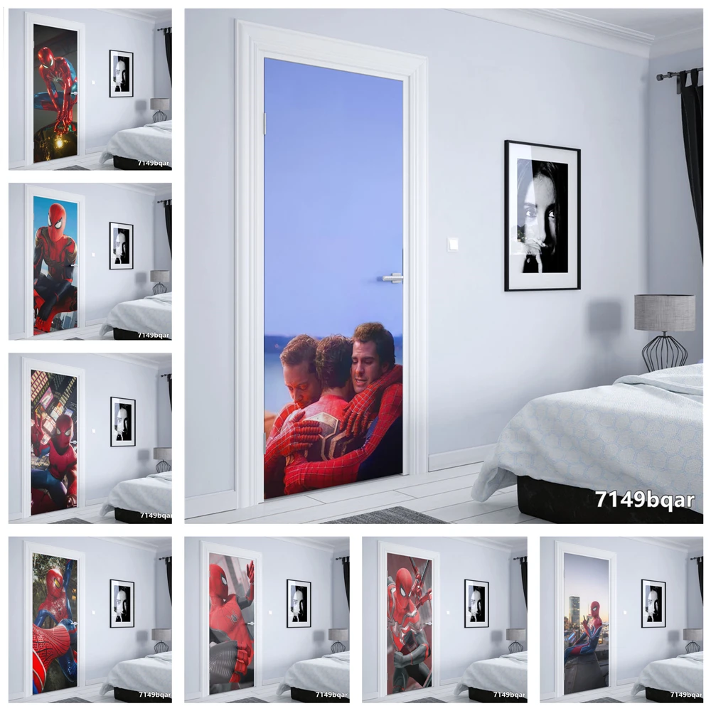

Marvel superhero spiderman Art Decor Vinyl PVP door stickers Wall Decor Nursery Kids Room Wall Sticker quality