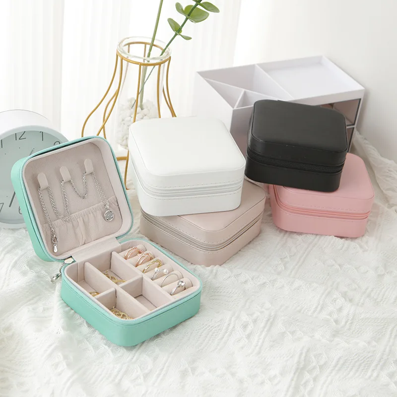Portable Jewelry Travel Storage Organizer Box Travel Small Girls Case For Rings Earring Necklace Bracelet For Best Gift