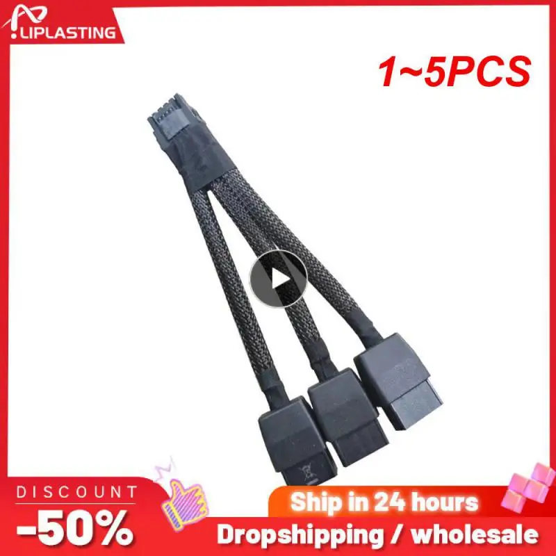 

1~5PCS RTX4090 RTX4080 series 16AWG 4x8pin 3x8pin PCI-e to 16Pin (12+4) PCI-e 5.0 12VHPWR Connector 90-Degree Elbow egp new