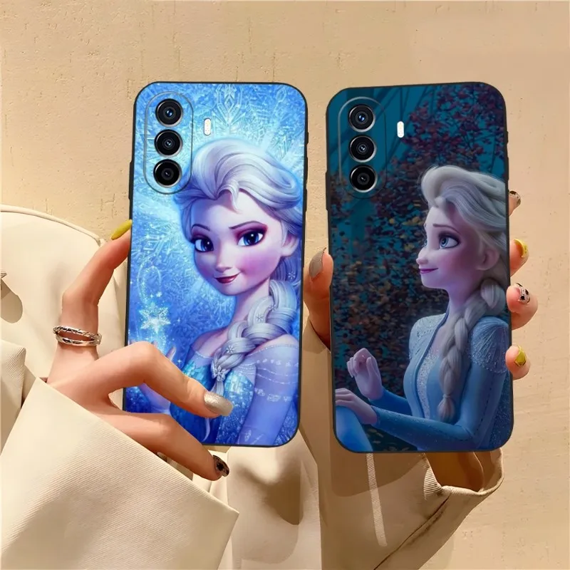 Чехол принцессы Эльзы для телефона Huawei P50 P40Pro P40 P30 P20 P10 P9 Pro Plus P8 P7 Psmart Z 2022 Nova 8 8I 8PRO 8SE