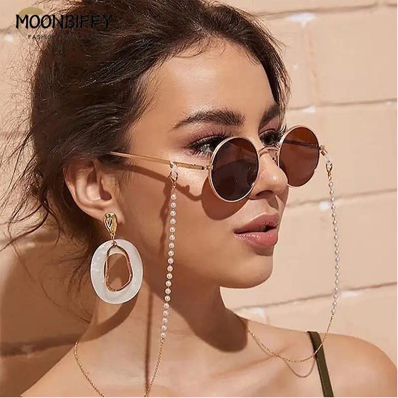

Fashion Sunglasses Chain Imitation Pearl Beaded Trendy Women Glasses Lanyard Sunglasses Accessories Necklace Mask Hanging Rope