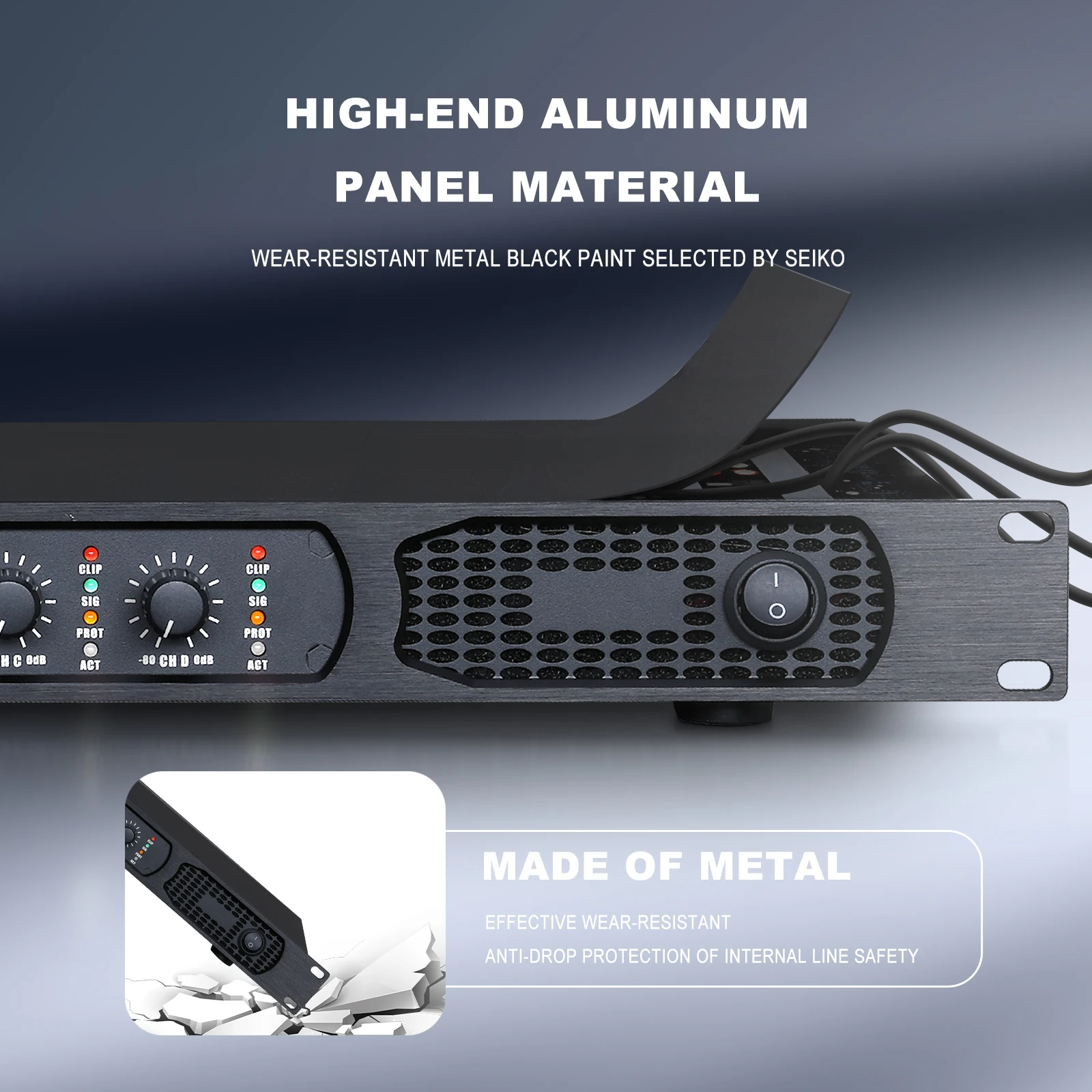 DA4400 4-канальный цифровой усилитель мощности для DJ класса h (1) 2000 Вт |