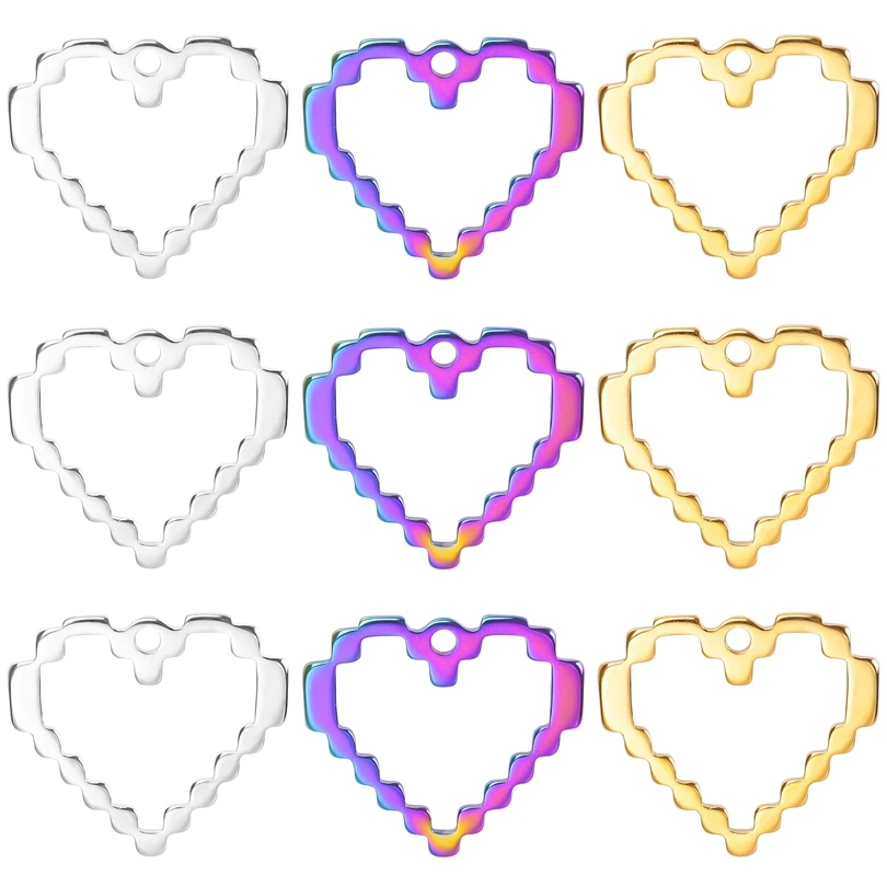 

6pcs Mix Personality Hollow Out Hearts Bulk Charms For Jewelry Making Supplies Love Pendant Charm Handmade Material Diy Breloque