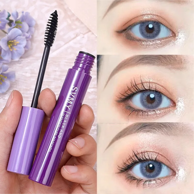 z jedwabnego włókna tusz do rzęs przedłużania naturalny wodoodporny Curling gruby dodatkowa objętość czarny brązowy makijaż kosmetyczny