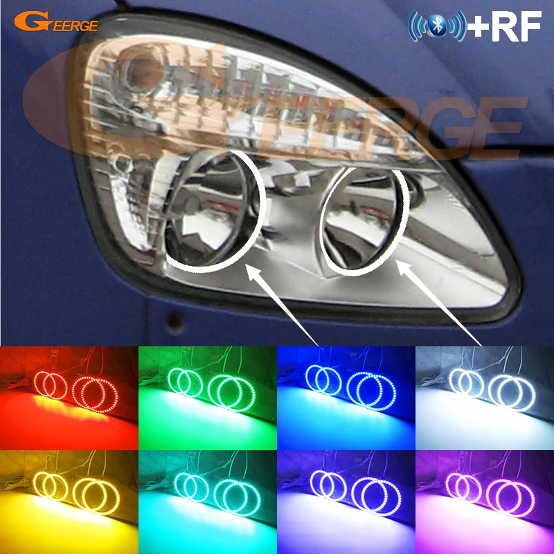 

Для GAZ GAZelle Pre facelift 2003-2009 BT App RF дистанционное управление многоцветный ультра яркий RGB светодиодный светильник ангельские глазки Halo Rings