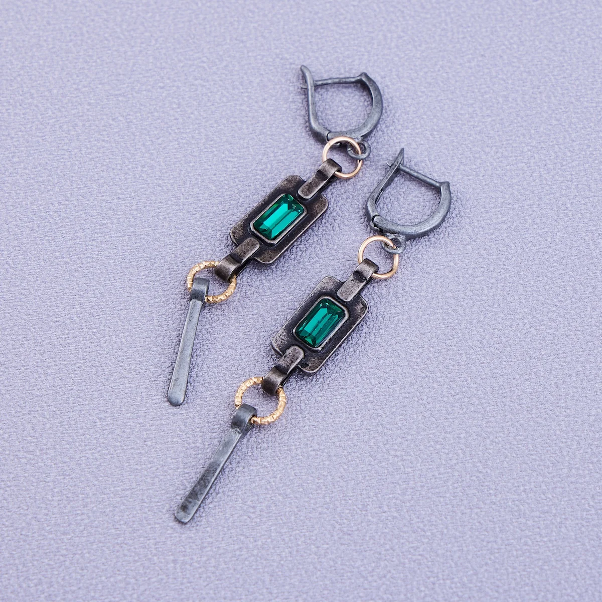 Ретро - зелёный камень висящая на ушах готическая фея модная дама ювелирные