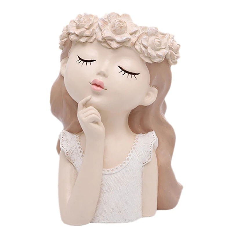 

Best Flower Pots Cartoon Girl Succulents Plant Pot Garden Planters,Cactus Planter Indoor Outdoor Plant Containers