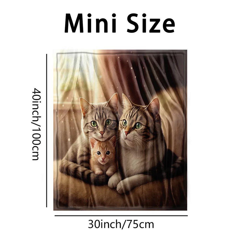 Супермягкое Одеяло Из Микрофибры Для Владельца Кошек Семейное Теплое Зимнее