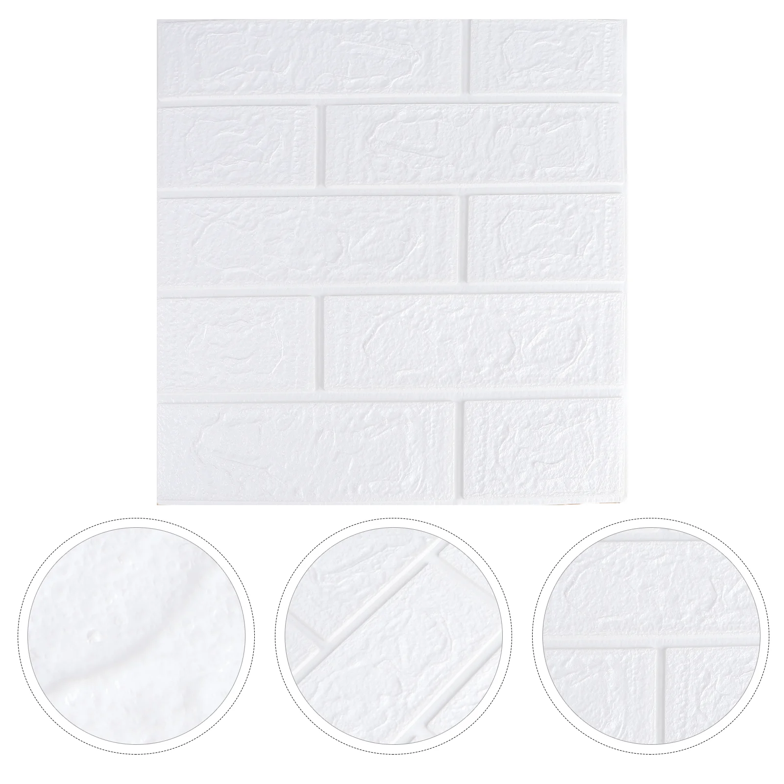 

10Pcs Self- Adhesive Brick Wallpaper Peel and 3D Wall Panels Brick 3D Wallpaper Textured Brick Tiles for Living Room Kitchen