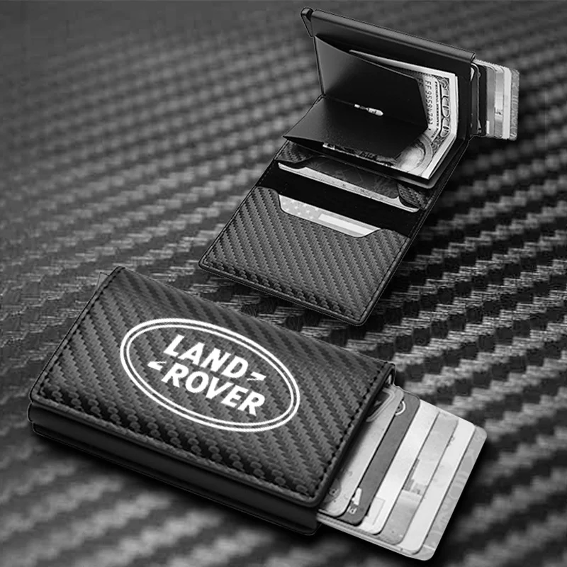 Карманные мужские кошельки из углеродного волокна и кожи с радиочастотной