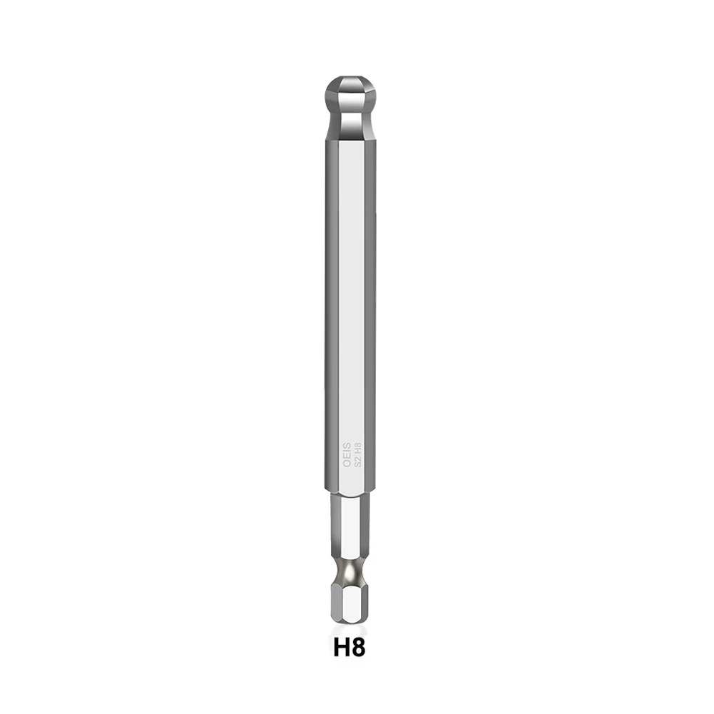 

1pc Ball End Hex Screwdriver Bit Metric Hex Bit 100mm Long Magnetic Driver Bit Tip Hex Key Screwdriver Socket Bit