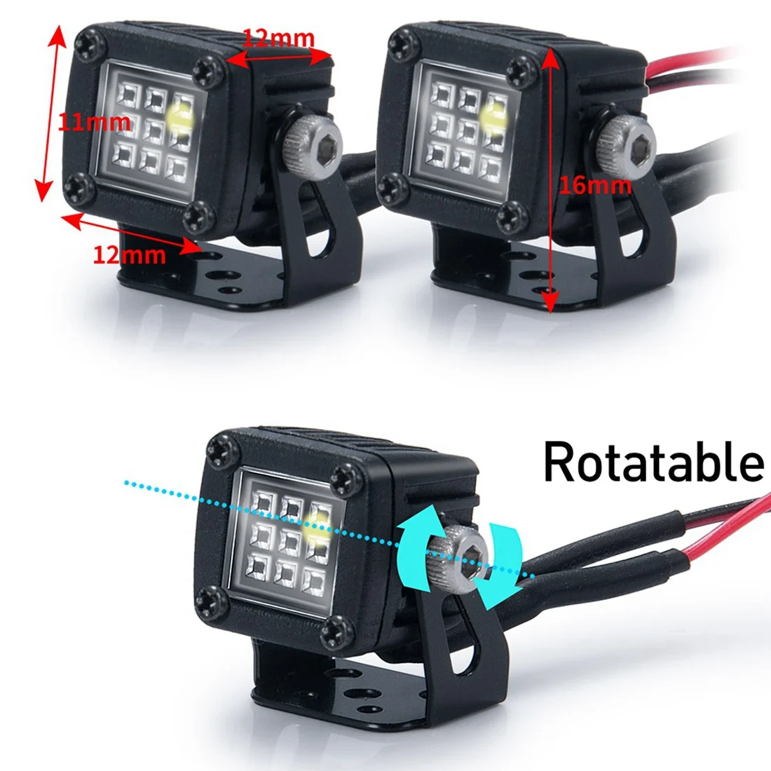 Модифицированные фары прожекторы автомобильные верхние бампер для AXIAL SCX10 TRX4 TRX6