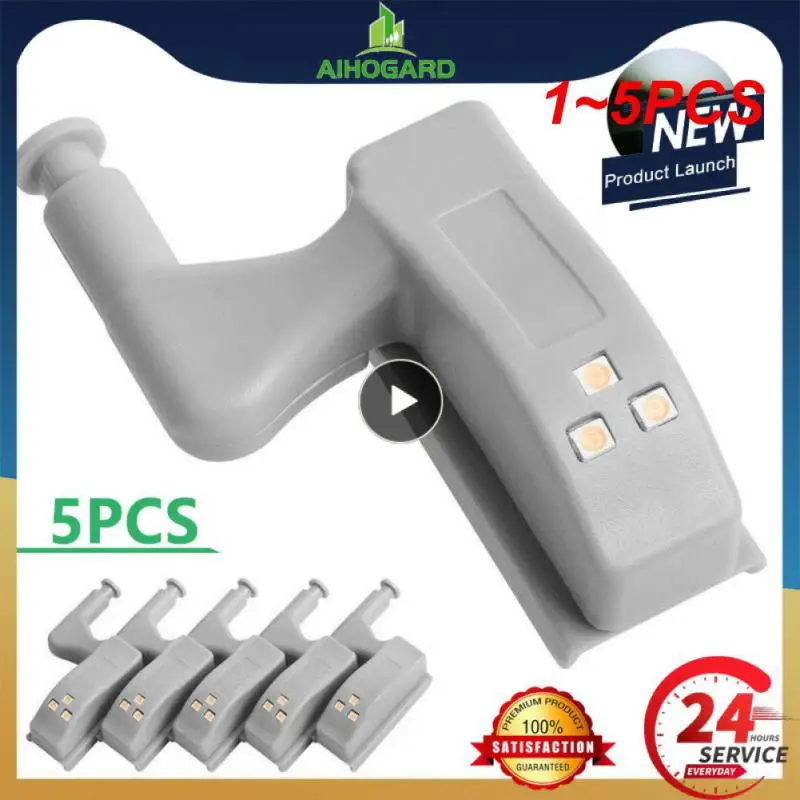 

1~5PCS Universal LED Inner Hinge Lamp Cabinet Induction Lights Wardrobe Cupboard Sensor Lights Bedroom Kitchen Closet Night