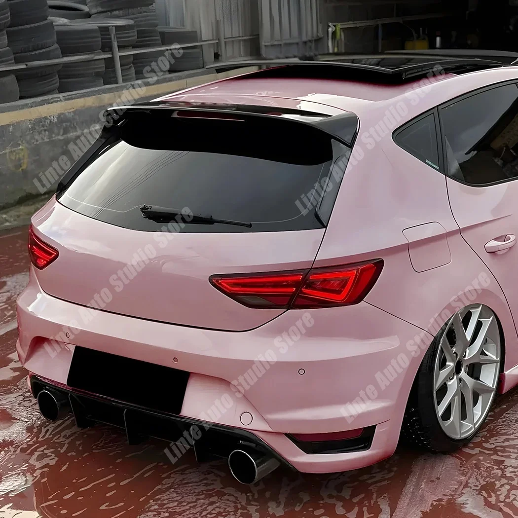 Фото Задний спойлер на крышу, верхний спойлер-крыло для Seat Leon 5F FR MK3 5-дверный 2013-2019, накладка на заднее стекло, сплиттер, тюнинг-комплект для кузова №3